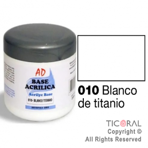 BASE ACRILICA AD 010 BLANCO TITANIO 200ML X 3 UNIDADES